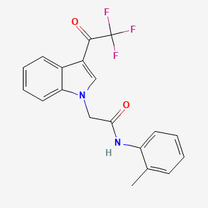 N-(2-methylphenyl)-2-[3-(trifluoroacetyl)-1H-indol-1-yl]acetamide