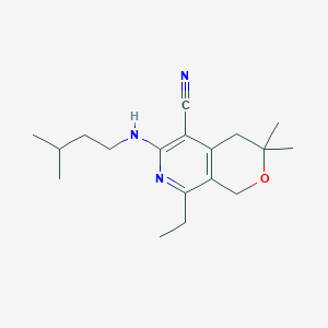 8-ethyl-3,3-dimethyl-6-[(3-methylbutyl)amino]-3,4-dihydro-1H-pyrano[3,4-c]pyridine-5-carbonitrile