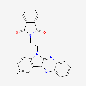 molecular formula C25H18N4O2 B11597698 2-[2-(9-methyl-6H-indolo[2,3-b]quinoxalin-6-yl)ethyl]-1H-isoindole-1,3(2H)-dione 