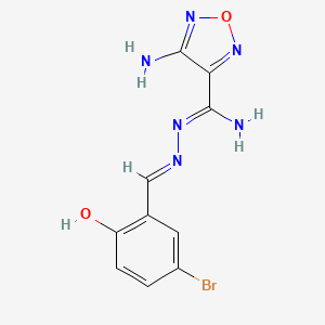 4-amino-N'-[(E)-(5-bromo-2-hydroxyphenyl)methylidene]-1,2,5-oxadiazole-3-carbohydrazonamide