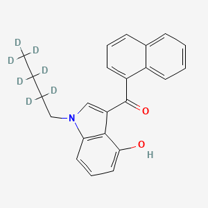 molecular formula C23H14D7NO2 B1159777 JWH 073 4-羟基吲哚代谢物-d7 