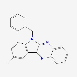 molecular formula C22H17N3 B11597791 6-benzyl-9-methyl-6H-indolo[2,3-b]quinoxaline 