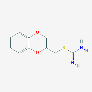 {[(2,3-Dihydro-1,4-benzodioxin-2-yl)methyl]sulfanyl}methanimidamide