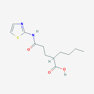 2-[2-(Thiazol-2-ylcarbamoyl)-ethyl]-hexanoic acid