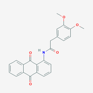 molecular formula C24H19NO5 B11597846 2-(3,4-dimethoxyphenyl)-N-(9,10-dioxo-9,10-dihydroanthracen-1-yl)acetamide 