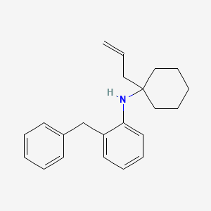 molecular formula C22H27N B11597850 2-benzyl-N-[1-(prop-2-en-1-yl)cyclohexyl]aniline 