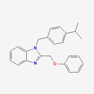 molecular formula C24H24N2O B11597855 2-(phenoxymethyl)-1-[4-(propan-2-yl)benzyl]-1H-benzimidazole 