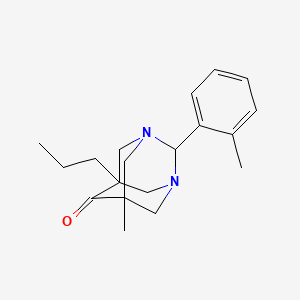 5-Methyl-2-(2-methylphenyl)-7-propyl-1,3-diazatricyclo[3.3.1.1~3,7~]decan-6-one