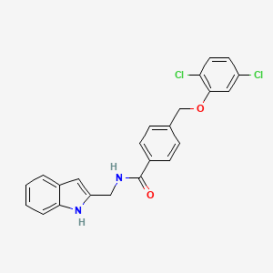 molecular formula C23H18Cl2N2O2 B11597877 4-[(2,5-dichlorophenoxy)methyl]-N-(1H-indol-2-ylmethyl)benzamide 