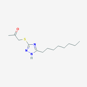 1-[(5-octyl-1H-1,2,4-triazol-3-yl)sulfanyl]propan-2-one