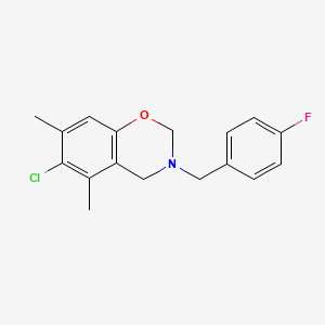 6-chloro-3-(4-fluorobenzyl)-5,7-dimethyl-3,4-dihydro-2H-1,3-benzoxazine