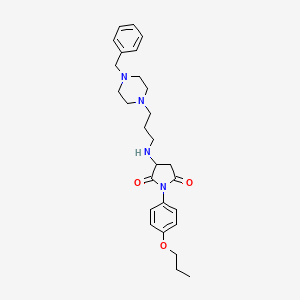 3-{[3-(4-Benzylpiperazin-1-yl)propyl]amino}-1-(4-propoxyphenyl)pyrrolidine-2,5-dione