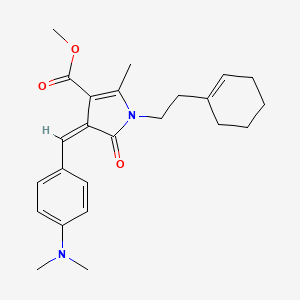 methyl (4Z)-1-[2-(cyclohex-1-en-1-yl)ethyl]-4-[4-(dimethylamino)benzylidene]-2-methyl-5-oxo-4,5-dihydro-1H-pyrrole-3-carboxylate