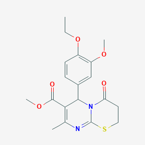 methyl 6-(4-ethoxy-3-methoxyphenyl)-8-methyl-4-oxo-3,4-dihydro-2H,6H-pyrimido[2,1-b][1,3]thiazine-7-carboxylate