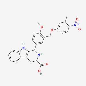 1-{4-methoxy-3-[(3-methyl-4-nitrophenoxy)methyl]phenyl}-2,3,4,9-tetrahydro-1H-beta-carboline-3-carboxylic acid