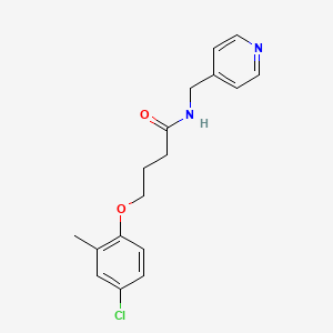 4-(4-chloro-2-methylphenoxy)-N-(pyridin-4-ylmethyl)butanamide