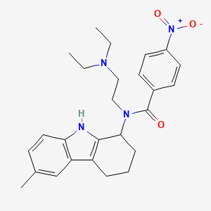 N-[2-(diethylamino)ethyl]-N-(6-methyl-2,3,4,9-tetrahydro-1H-carbazol-1-yl)-4-nitrobenzamide