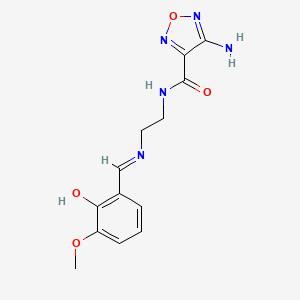 molecular formula C13H15N5O4 B11598056 4-amino-N-(2-{[(E)-(2-hydroxy-3-methoxyphenyl)methylidene]amino}ethyl)-1,2,5-oxadiazole-3-carboxamide 