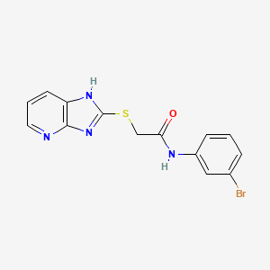 molecular formula C14H11BrN4OS B11598060 N-(3-bromophenyl)-2-(1H-imidazo[4,5-b]pyridin-2-ylsulfanyl)acetamide 