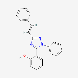 2-{1-phenyl-3-[(E)-2-phenylethenyl]-1H-1,2,4-triazol-5-yl}phenol