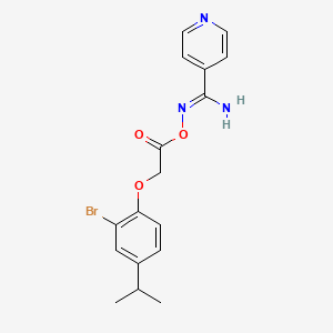 N'-({2-[2-bromo-4-(propan-2-yl)phenoxy]acetyl}oxy)pyridine-4-carboximidamide