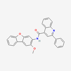 molecular formula C29H20N2O3 B11598112 N-(2-methoxydibenzo[b,d]furan-3-yl)-2-phenylquinoline-4-carboxamide 