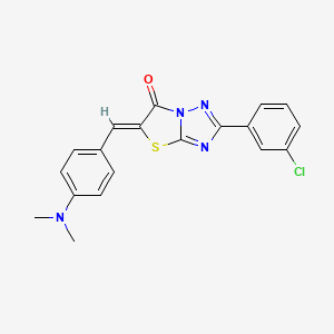 molecular formula C19H15ClN4OS B11598114 (5Z)-2-(3-chlorophenyl)-5-[4-(dimethylamino)benzylidene][1,3]thiazolo[3,2-b][1,2,4]triazol-6(5H)-one 