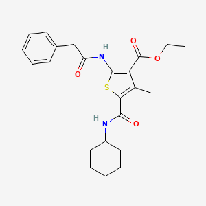 Ethyl 5-(cyclohexylcarbamoyl)-4-methyl-2-[(phenylacetyl)amino]thiophene-3-carboxylate