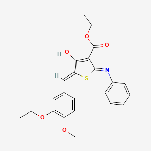 ethyl (5Z)-5-(3-ethoxy-4-methoxybenzylidene)-4-oxo-2-(phenylamino)-4,5-dihydrothiophene-3-carboxylate