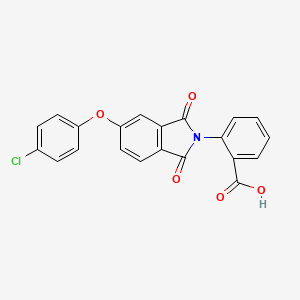 molecular formula C21H12ClNO5 B11598154 2-[5-(4-chlorophenoxy)-1,3-dioxo-1,3-dihydro-2H-isoindol-2-yl]benzoic acid 