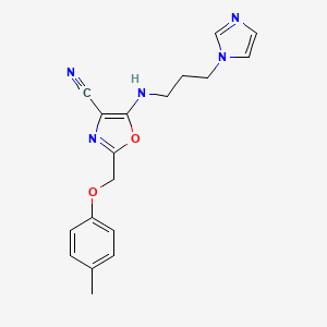 5-(3-Imidazol-1-yl-propylamino)-2-p-tolyloxymethyl-oxazole-4-carbonitrile