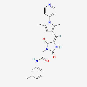 2-(4-{[2,5-dimethyl-1-(4-pyridinyl)-1H-pyrrol-3-yl]methylene}-2,5-dioxo-1-imidazolidinyl)-N-(3-methylphenyl)acetamide