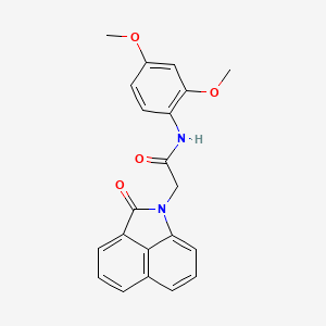 molecular formula C21H18N2O4 B11598211 N-(2,4-dimethoxyphenyl)-2-(2-oxobenzo[cd]indol-1(2H)-yl)acetamide 