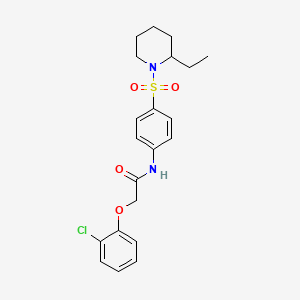 2-(2-chlorophenoxy)-N-{4-[(2-ethylpiperidin-1-yl)sulfonyl]phenyl}acetamide