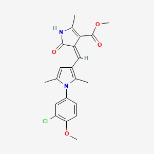 methyl (4Z)-4-{[1-(3-chloro-4-methoxyphenyl)-2,5-dimethyl-1H-pyrrol-3-yl]methylidene}-2-methyl-5-oxo-4,5-dihydro-1H-pyrrole-3-carboxylate