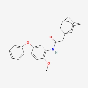 molecular formula C25H27NO3 B11598270 2-(Adamantan-1-YL)-N-(2-methoxydibenzo[B,D]furan-3-YL)acetamide 