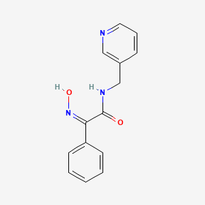 molecular formula C14H13N3O2 B11598273 (2Z)-2-(hydroxyimino)-2-phenyl-N-(pyridin-3-ylmethyl)ethanamide 