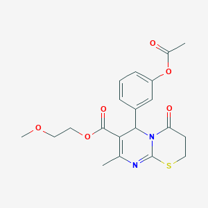 2-methoxyethyl 6-[3-(acetyloxy)phenyl]-8-methyl-4-oxo-3,4-dihydro-2H,6H-pyrimido[2,1-b][1,3]thiazine-7-carboxylate