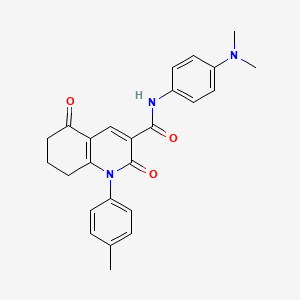 N-[4-(dimethylamino)phenyl]-1-(4-methylphenyl)-2,5-dioxo-1,2,5,6,7,8-hexahydroquinoline-3-carboxamide