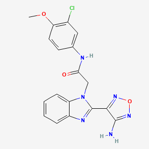 2-[2-(4-amino-1,2,5-oxadiazol-3-yl)-1H-benzimidazol-1-yl]-N-(3-chloro-4-methoxyphenyl)acetamide