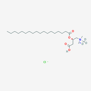 molecular formula C₂₅H₄₇D₃ClNO₄ B1159850 Stearoyl-L-carnitine-d3 Hydrochloride 