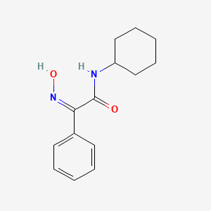 molecular formula C14H18N2O2 B11598529 (2Z)-N-cyclohexyl-2-(hydroxyimino)-2-phenylethanamide 