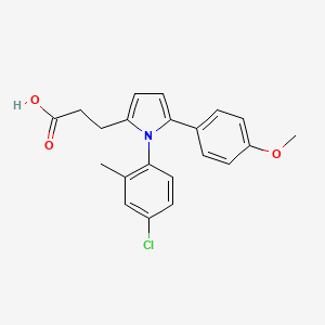 molecular formula C21H20ClNO3 B11598535 3-[1-(4-chloro-2-methylphenyl)-5-(4-methoxyphenyl)-1H-pyrrol-2-yl]propanoic acid 