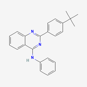 molecular formula C24H23N3 B11598568 2-(4-tert-butylphenyl)-N-phenylquinazolin-4-amine 