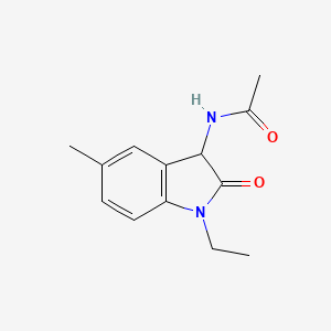 molecular formula C13H16N2O2 B11598930 N-(1-ethyl-5-methyl-2-oxo-2,3-dihydro-1H-indol-3-yl)acetamide 