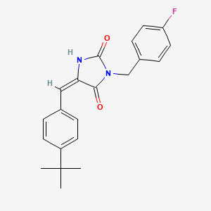 (5E)-5-(4-tert-butylbenzylidene)-3-(4-fluorobenzyl)imidazolidine-2,4-dione