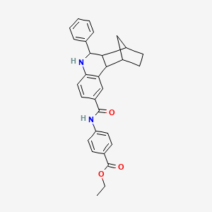 Ethyl 4-{[(6-phenyl-5,6,6a,7,8,9,10,10a-octahydro-7,10-methanophenanthridin-2-yl)carbonyl]amino}benzoate