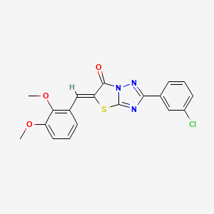 (5Z)-2-(3-chlorophenyl)-5-(2,3-dimethoxybenzylidene)[1,3]thiazolo[3,2-b][1,2,4]triazol-6(5H)-one