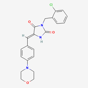 (5Z)-3-(2-chlorobenzyl)-5-[4-(morpholin-4-yl)benzylidene]imidazolidine-2,4-dione