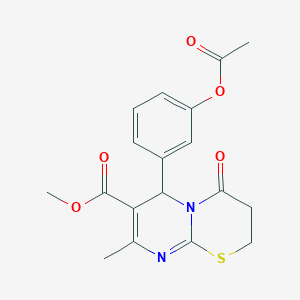 methyl 6-[3-(acetyloxy)phenyl]-8-methyl-4-oxo-3,4-dihydro-2H,6H-pyrimido[2,1-b][1,3]thiazine-7-carboxylate